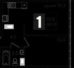 1-комнатная