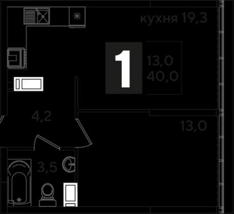 1-комнатная